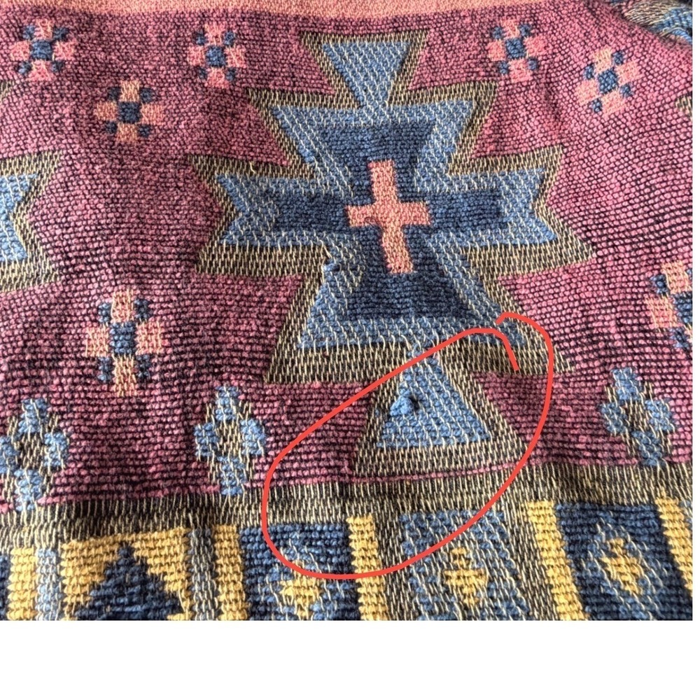 New Identity Southwestern Aztec Tribal Vibe Tapestry Jacket XL Cotton  Geometric - Picture 8 of 9